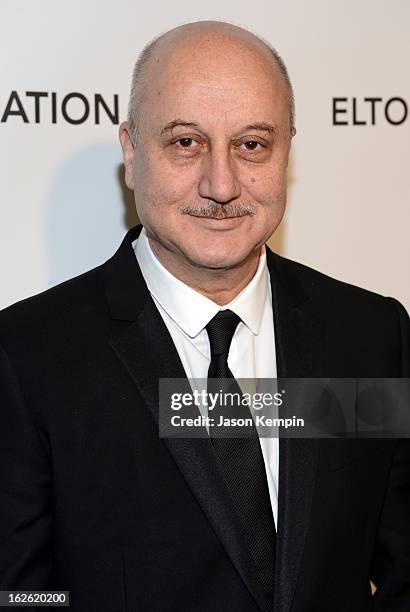 Actor Anupam Kher attends the 21st Annual Elton John AIDS Foundation Academy Awards Viewing Party at West Hollywood Park on February 24, 2013 in West...