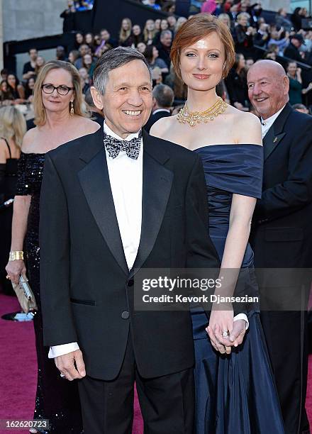 Dennis Kucinich and wife Elizabeth Harper Kucinich arrive at the Oscars at Hollywood & Highland Center on February 24, 2013 in Hollywood, California.