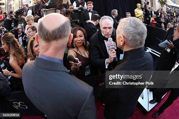 Oscars Telecast Executive Producers Neil Meron and Craig Zadan arrive at the Oscars held at Hollywood & Highland Center on February 24, 2013 in...