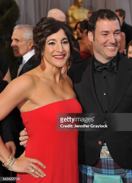 Producer Katherine Sarafian and director Mark Andrews attend the 85th Annual Academy Awards held at the Hollywood & Highland Center on February 24,...