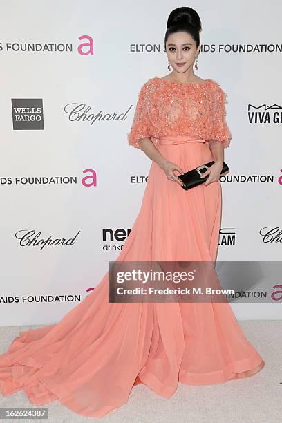 Actress Fan Bingbing arrives at the 21st Annual Elton John AIDS Foundation's Oscar Viewing Party on February 24, 2013 in Los Angeles, California.