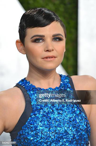 Actress Ginnifer Goodwin arrives at the 2013 Vanity Fair Oscar Party hosted by Graydon Carter at Sunset Tower on February 24, 2013 in West Hollywood,...