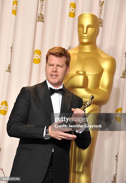 John Kahrs poses in the press room during the 85th Annual Academy Awards held at Hollywood & Highland Center on February 24, 2013 in Hollywood,...