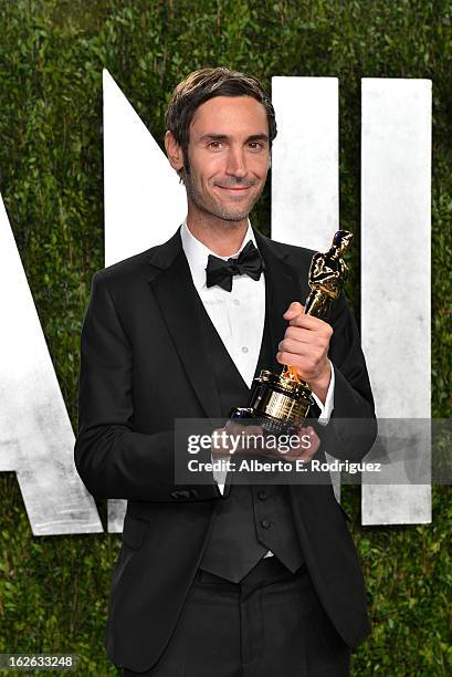 Director Malik Bendjelloul arrives at the 2013 Vanity Fair Oscar Party hosted by Graydon Carter at Sunset Tower on February 24, 2013 in West...