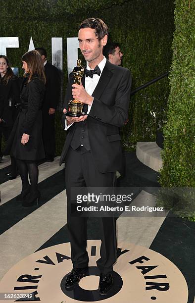 Director Malik Bendjelloul arrives at the 2013 Vanity Fair Oscar Party hosted by Graydon Carter at Sunset Tower on February 24, 2013 in West...
