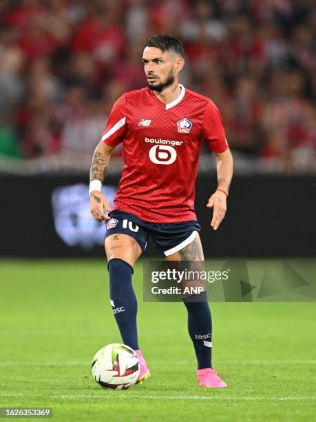 Remy Cabella of Lille OSC during the Conference League play-off match between Lille OSC and HNK Rijeka at Pierre-Mauroy Stadium on August 24, 2023 in...