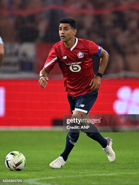 Benjamin Andre of Lille OSC during the Conference League playoff match between Lille OSC and HNK Rijeka at Pierre-Mauroy Stadium on August 24, 2023...