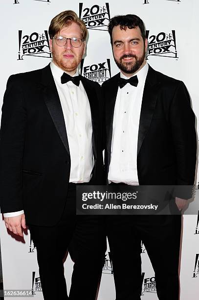 Producers Dan Janvey and Josh Penn attend the 20th Century FOX and FOX Searchlight Academy Award Nominees Party at Lure on February 24, 2013 in...