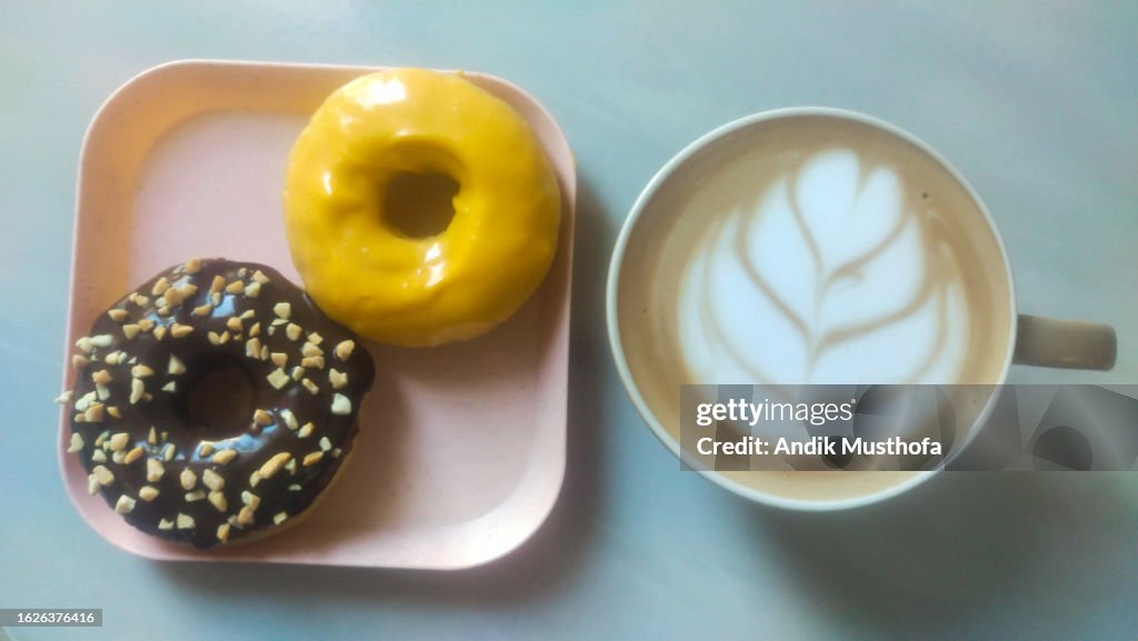 Donuts and coffee