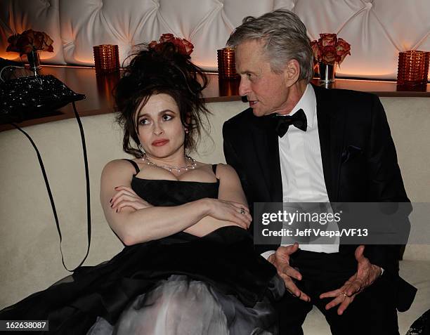 Actors Helena Bonham Carter and Michael Douglas attend the 2013