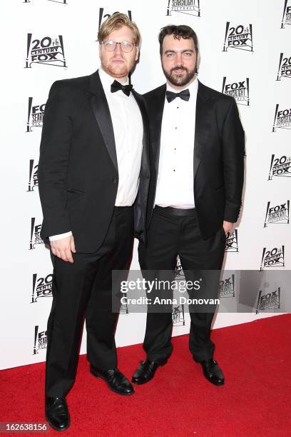 Producers Dan Janvey and Josh Penn arrives to the Twentieth Century Fox and Fox Searchlight Pictures Academy Awards Nominees Party at Lure on...