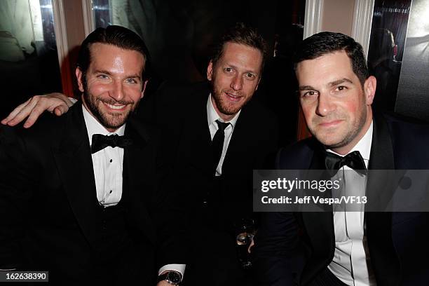 Brian Klugman and David Bugliari attends the 2013 Vanity Fair Oscar Party hosted by Graydon Carter at Sunset Tower on February 24, 2013 in West...