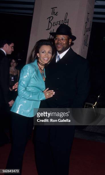 Producer Jimmy Jam and wife Lisa Padilla attend 27th Annual Clive Davis Pre-Grammy Party on Febraury 26, 2002 at the Beverly Hills Hotel in Beverly...