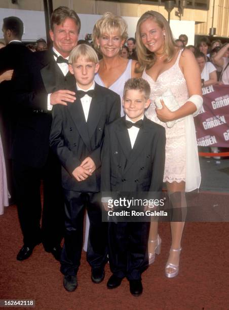 Actress Kim Zimmer, husband A.C. Weary, son Max Weary, son Jake Weary, and daughter Rachel Weary attend the 26th Annual Daytime Emmy Awards on May...