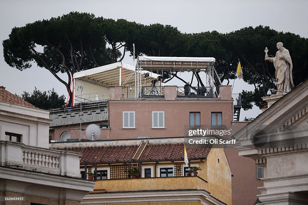 The Vatican Prepares For The Departure This Week Of Pope Benedict XVI