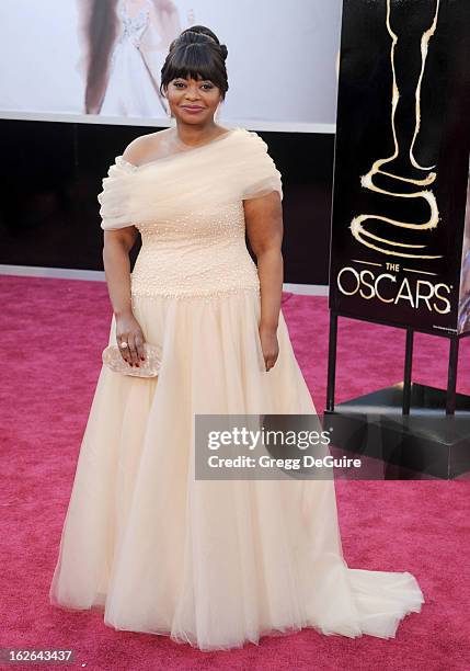 Actress Octavia Spencer arrives at the Oscars at Hollywood & Highland Center on February 24, 2013 in Hollywood, California.