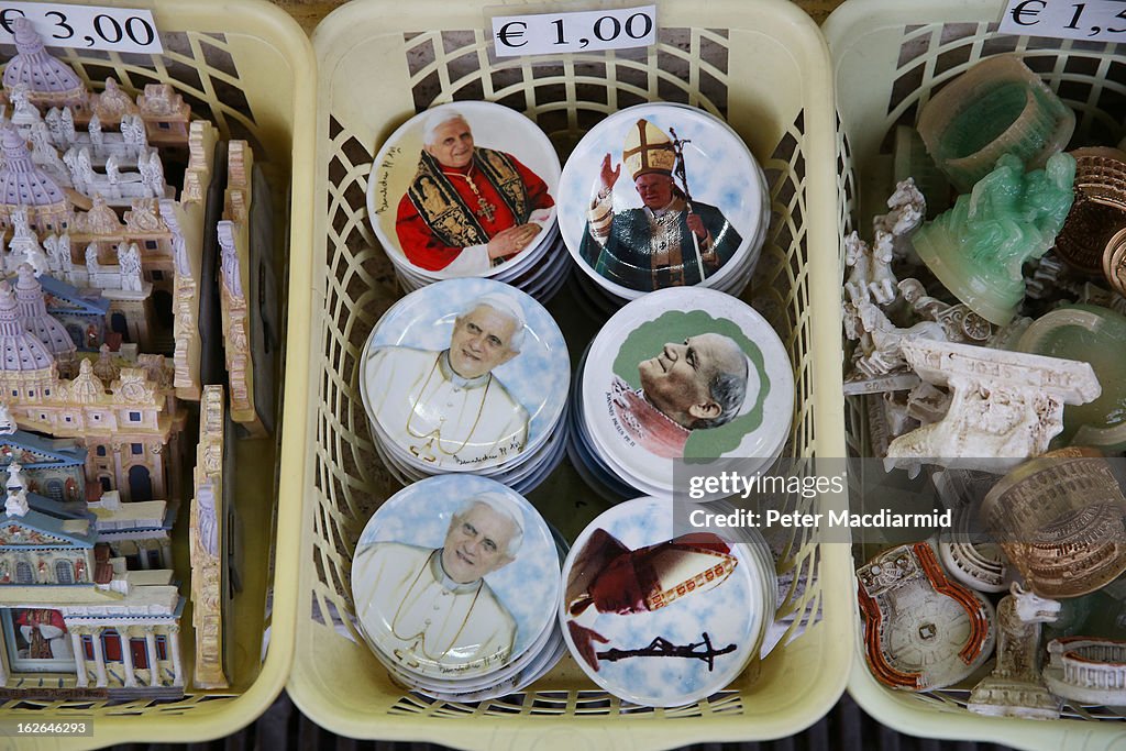 Mementoes And Trinkets Are Sold At Stalls And Shops Around The Vatican City