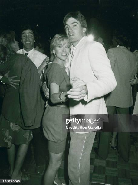 Actor Sam Jones and wife Lynn Eriks attend 11th Annual Alan King Tennis Classic Roman Fantasy Pool Party on April 24, 1982 at Caesar's Palace in Las...