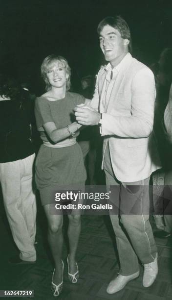 Actor Sam Jones and wife Lynn Eriks attend 11th Annual Alan King Tennis Classic Roman Fantasy Pool Party on April 24, 1982 at Caesar's Palace in Las...