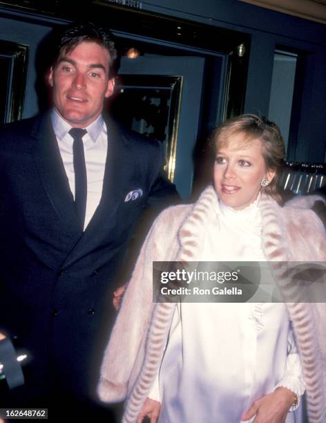 Actor Sam J. Jones and wife Lynn Eriks attend the Party for Zupnik-Curtis Enterprises on March 19, 1983 at Jimmy's Restaurant in Beverly Hills,...