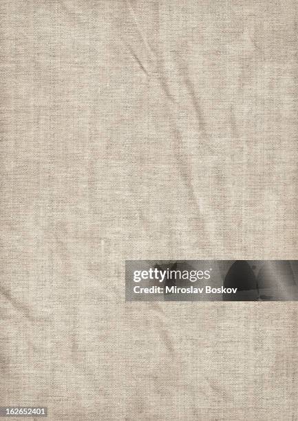 hi-res antique canard artiste de toile de lin texture grunge ridée tacheté - fond beige photos et images de collection