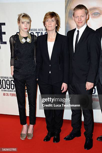 Antonia Campbell-Hughes, director Sherry Hormann and Thure Lindhardt attend the '3096 Tage' World Premiere at Cineplexx Wienerberg on February 25,...