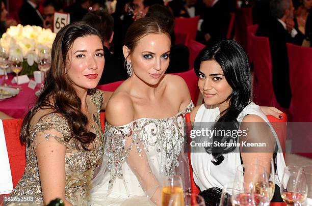 Jamie Beck, Kelly Framel and Prerna Balani attend Chopard At 21st Annual Elton John AIDS Foundation Academy Awards Viewing Party at West Hollywood...