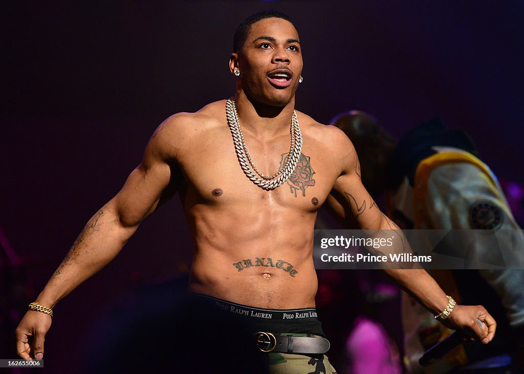 Nelly performs at the So So Def 20th anniversary concert at the Fox