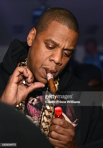 Jay-Z attends the So So Def anniversary party hosted by Jay Z at Compound on February 23, 2013 in Atlanta, Georgia.