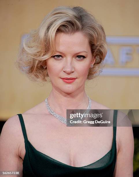 Actress Gretchen Mol arrives at the 19th Annual Screen Actors Guild Awards at The Shrine Auditorium on January 27, 2013 in Los Angeles, California.