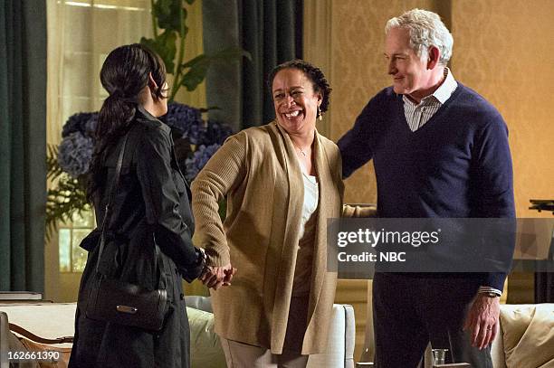 Good Luck With Your Death" Episode 109 -- Pictured: Meagan Good as Joanna Padget Locasto, S. Epatha Merkerson as Beverly Padget, Victor Garber as...