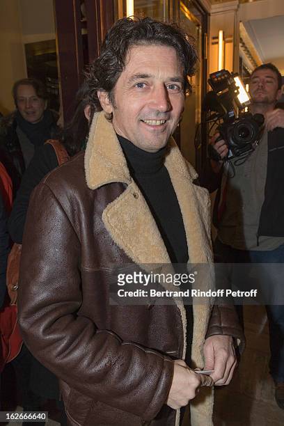 Bruno Madinier attends the 200th performance of the play "Inconnu A Cette Adresse" at Theatre Antoine on February 25, 2013 in Paris, France.