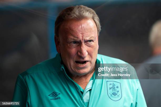 Manager Neil Warnock of Huddersfield Town looks on during the Sky Bet Championship match between Huddersfield Town and Norwich City at John Smith's...