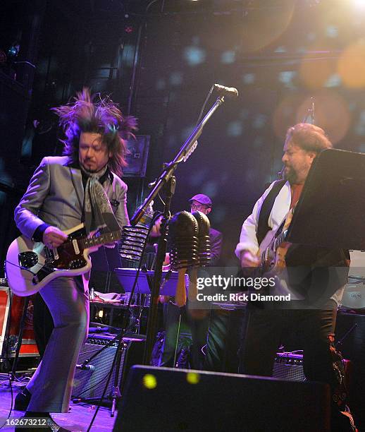 Mavericks members Eddie Perez and Raul Malo perform during The Mavericks Album release concert for there new album " In Time" at The Bowery Ballroom...