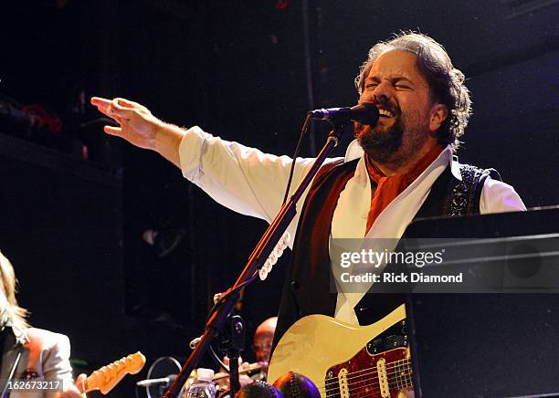 Mavericks member Raul Malo performs during The Mavericks Album release concert for there new album " In Time" at The Bowery Ballroom on February 25,...
