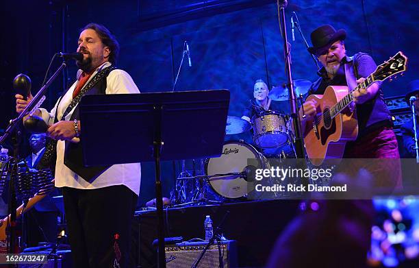 Mavericks members Raul Malo, Jerry Dale McFadden and Robert Reynolds perform during The Mavericks Album release concert for there new album " In...