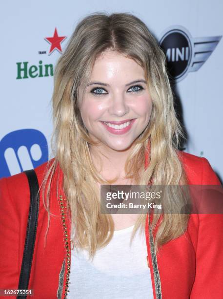 Ashley Benson attends the Warner Music Group 2013 Grammy celebration at Chateau Marmont on February 10, 2013 in Los Angeles, California.