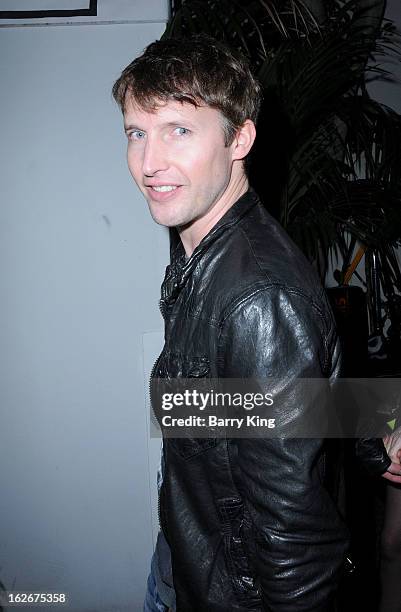 Singer James Blunt attends the Warner Music Group 2013 Grammy celebration at Chateau Marmont on February 10, 2013 in Los Angeles, California.