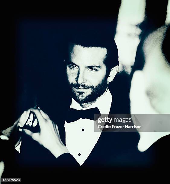 Actor Bradley Cooper departs the 85th Annual Academy Awards at Hollywood & Highland Center on February 24, 2013 in Hollywood, California.