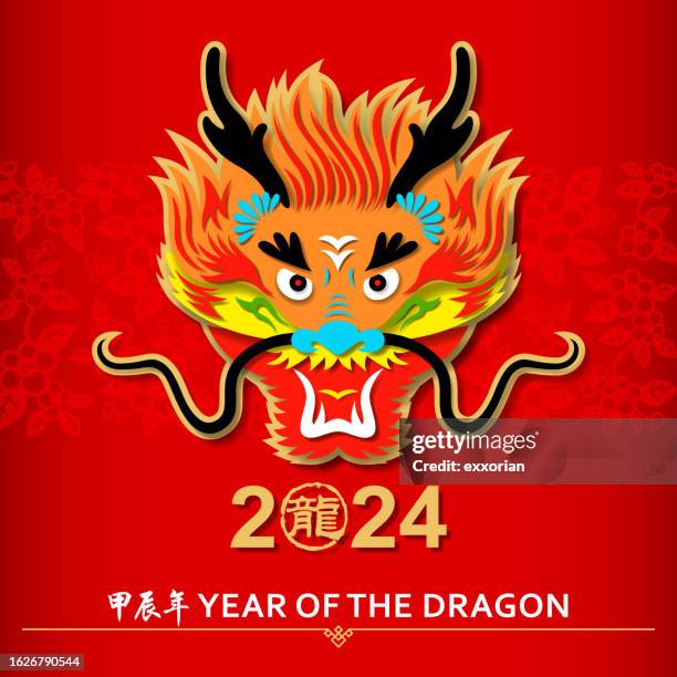chinese new year dragon head - 中國龍 幅插畫檔、美工圖案、卡通及圖標