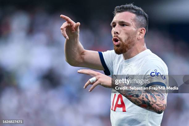 Pierre-Emile Hojbjerg of Tottenham Hotspur during the Premier League match between Tottenham Hotspur and Manchester United at Tottenham Hotspur...