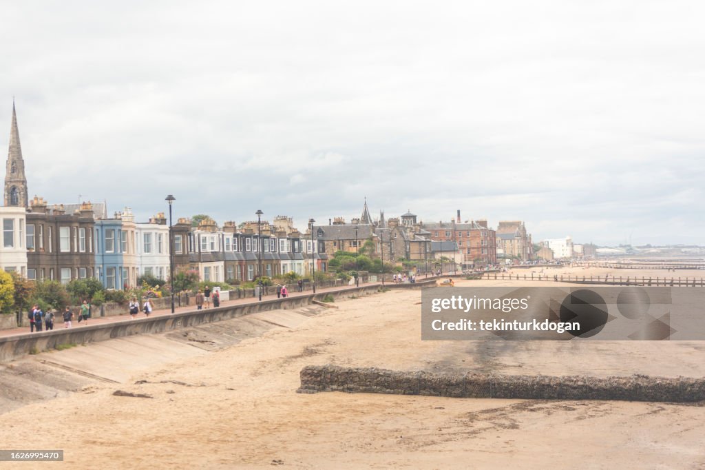 Famous Portobello Beach Of Edinburgh During Summer In Scotland England famous-portobello-beach-of-edinburgh-during-summer-in-scotland-england