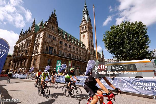 Fans Ride detail view prior to the 26th BEMER Cyclassics Hamburg 2023 a 205.6km one day race from Hamburg to Hamburg / #UCIWT / on August 20, 2023 in...