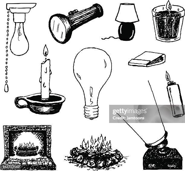 stockillustraties, clipart, cartoons en iconen met light doodles - staging light