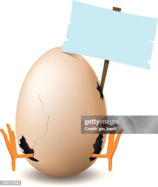 egg with copy space - broken easter egg stock illustrations