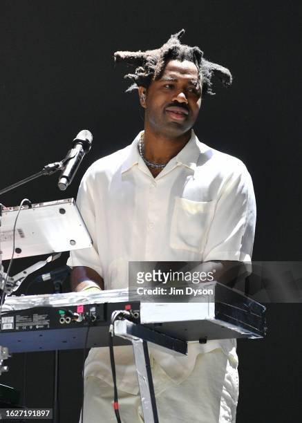 Sampha performs at Stormzy's 'This Is What We Mean Day' during All Points East Festival 2023 at Victoria Park on August 18, 2023 in London, England.