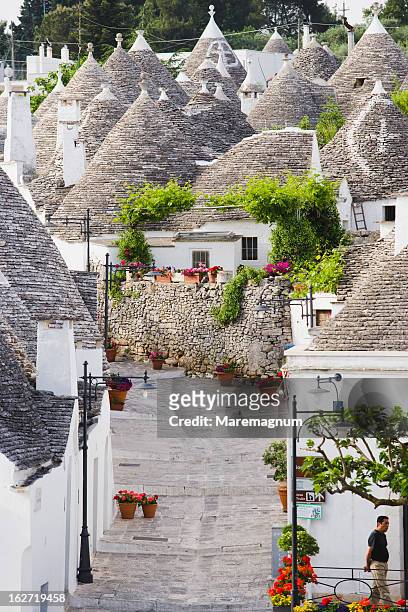 view of the town - trulli house stock pictures, royalty-free photos & images
