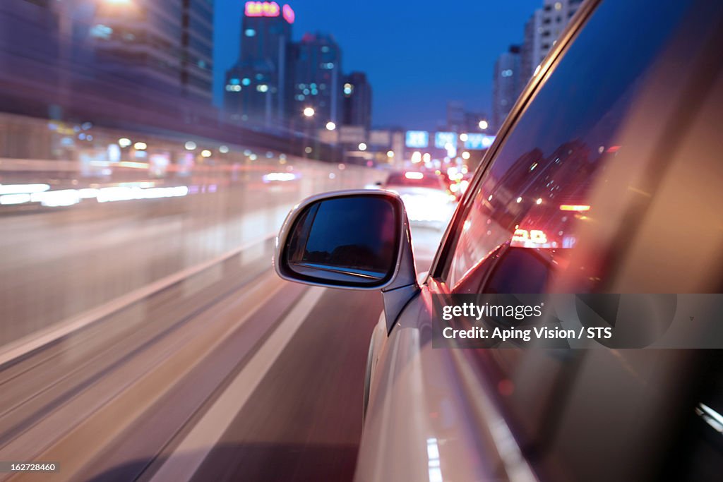 Speeding car