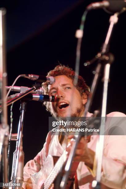 Festival Of The Isle Of Wight: Bob Dylan Concert. 2e édition du Festival de pop music de l'île de Wight du 29 au 31 août 1969, au sud de l'Angleterre...