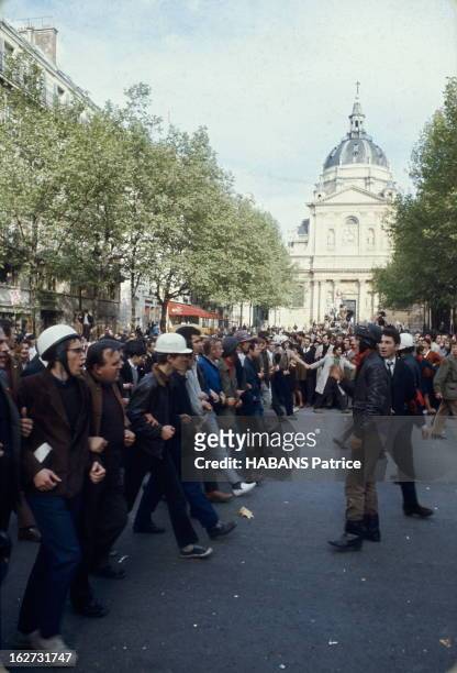 May 68 Demonstrations In Paris: May 13Th. Le 13 mai 1968, journée de grève générale malgré les mesures de conciliation du Premier ministre...